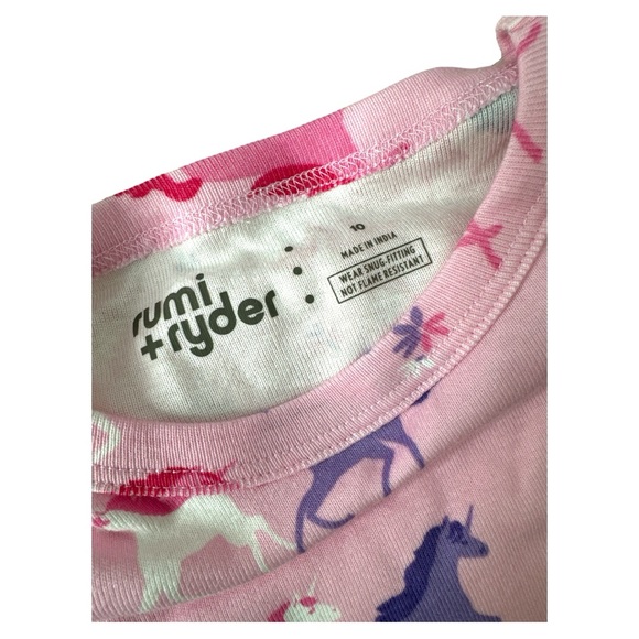 Rumi+Ryder Unicorn 2 piece Pajamas Girls size 10 New - Picture 4 of 4